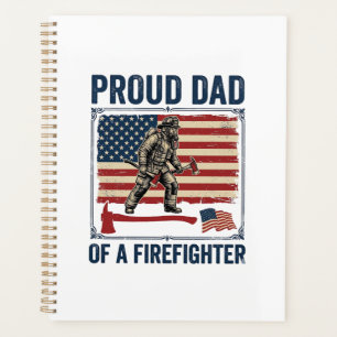 Papa fier d'un pompier drapeau vintage Vector_1
