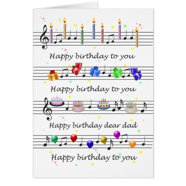 Papa Funny Happy Birthday Song Sheet Music (Devant)