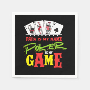 Papa Gambler Cards Player Poker Casino Dad Daddy G Napkin