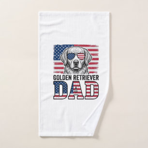 Papa Golden Retriever Patriotique Vintage Chemise