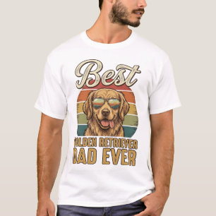 Papa Golden Retriever Toujours T-Shirt Vintage Cou