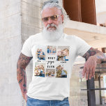 Papa Grandfather Grandchildren Photo Collage T-Shirt<br><div class="desc">Celebrate Papa's love with the "Papa Grandfather Grandchildren Photo Collage" T-Shirt. This personalized tee features a collage of cherished photos capturing special moments with his grandchildren. Made from soft, durable fabric, it offers comfort and style. The custom design and vibrant print make it a meaningful gift for Papa to proudly...</div>