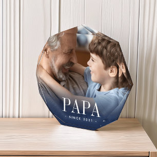 Papa Grandpa Year Established Photo Block