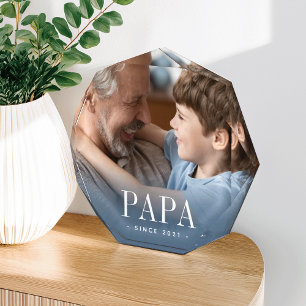 Papa Grandpa Year Established Photo Block