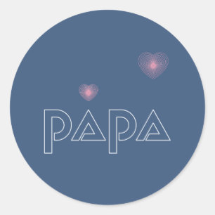 Papa, Guiding Light Classic Round Sticker