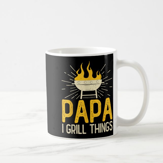 Papa I Grill Things Bbq Backyard Grill Master Coffee Mug (Right)