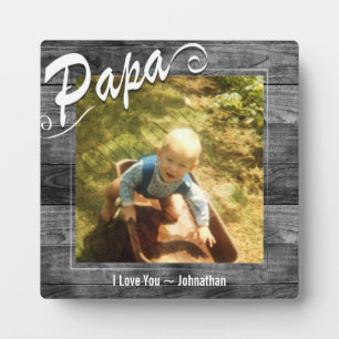 Papa I love You Photo Plaque