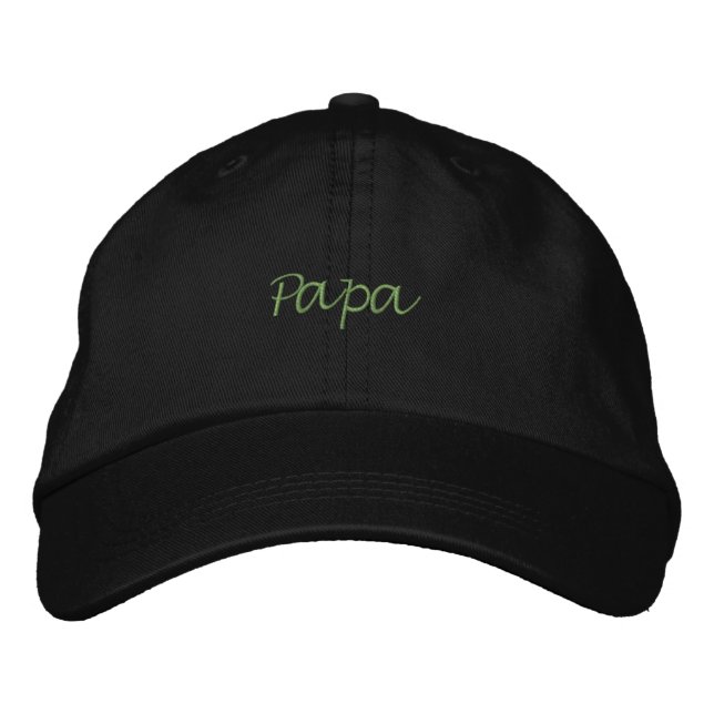 Papa Imprimé Nom noir Couleur beau papa Casquette (Devant)