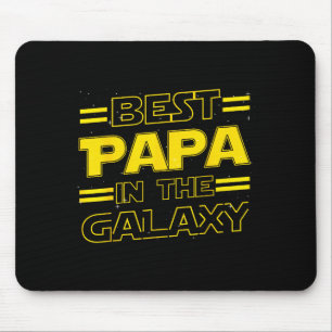 Papa In The Galaxy Funny Fathers Day Gift For Men  Mouse Pad