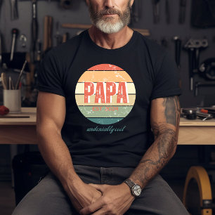 Papa indéniablement Cool Retro Sun T-shirt