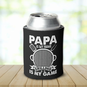 Papa Is My Name, Grilling Is My Game BBQ-Loving Can Cooler