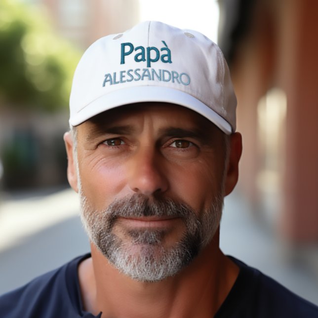 Papà Italian Dad personalized embroidered cap (Papà (Italian for Father or Dad)
Embroidered Baseball Cap)