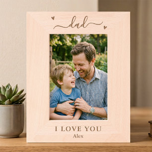 Papa je t'aime cadre photo personnalisé Fête des P