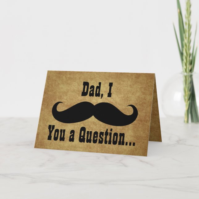 Papa, je te laisse une question, carte de Fête des (Devant)