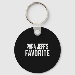 Papa Jeff’s Favorite Fathers Day Grandparent Granh Keychain
