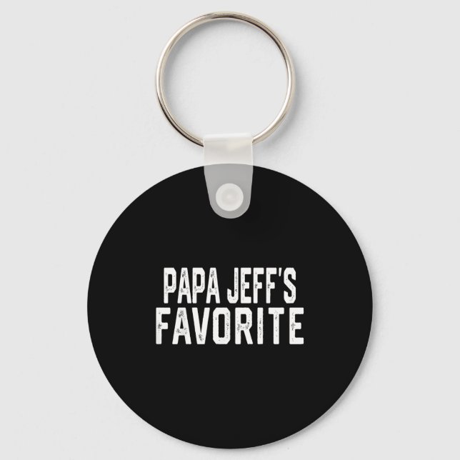 Papa Jeff’s Favorite Fathers Day Grandparent Granh Keychain (Front)