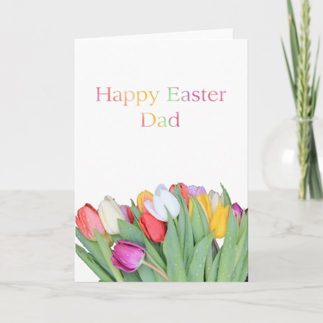 Papa Joyeuse carte Tulip de Pâques (Devant)