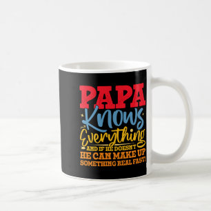 Papa Know Everything Fathers Day Cool Father Funny Coffee Mug