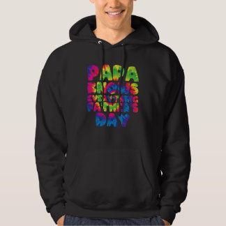 Papa Knows Everything Father's Day Tie Dye Design Hoodie