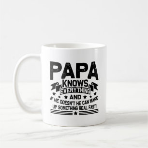 Papa Knows Everything Grandpa Father's Day Coffee Mug