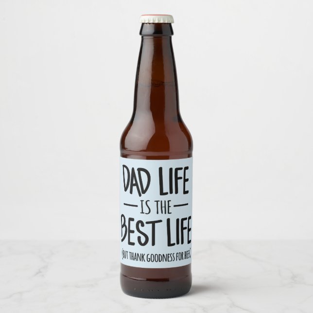 Papa Life est le meilleur Étiquette de la bière de (Devant)