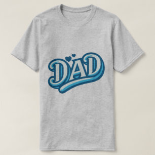 Papa Love Hearts Typographie Graphique T-Shirt
