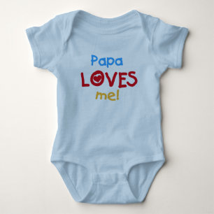 Papa Loves Me Baby Bodysuit