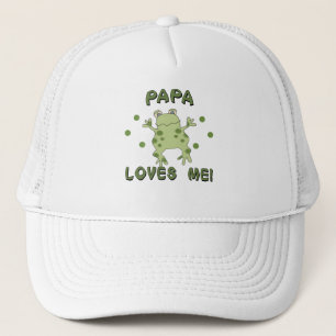 Papa Loves Me Frog Trucker Hat