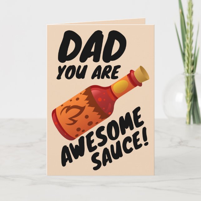 PAPA MAGNIFIQUE SAUCE BANNIVERDAGE Carte de voeux (Devant)