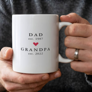 Papa moderne   Grand-père Année Est. Café Mug