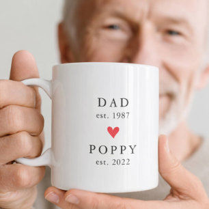 Papa moderne   Poppy Year Est. Café Mug
