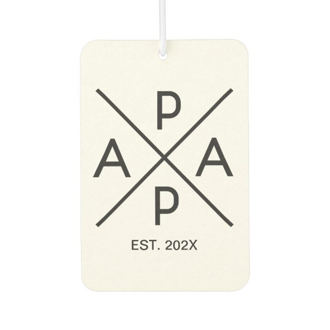 PAPA Monogram Design Air Freshener (Front)