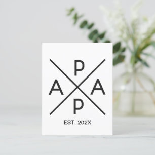 PAPA Monogram Design Postcard