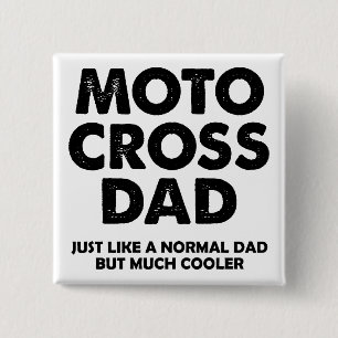 Papa Motocross Badge Épinglette Drôle