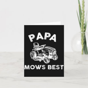 Papa Mows Funny Lawn Mower Father's Day Grandpa Card