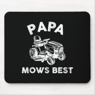 Papa Mows Funny Lawn Mower Father's Day Grandpa Mouse Pad