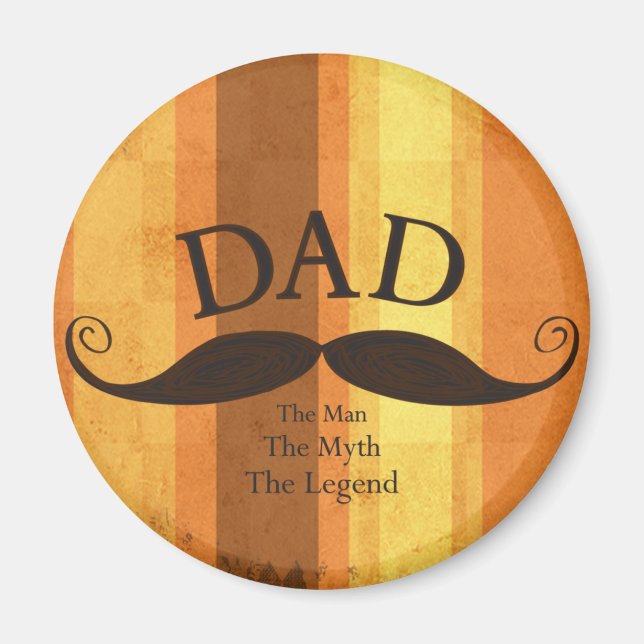 Papa Mustache Magnet (Devant)