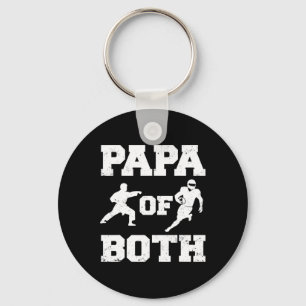 Papa Of Both Funny Footll And Karate Papa Keychain