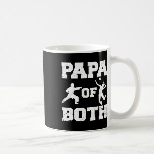 Papa Of Both Funny Volleyll And Karate Papa  Coffee Mug