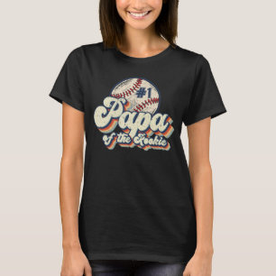 Papa Of Rookie Baseball Dad Softball Players Fathe T-Shirt