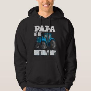 Papa Of The Birthday Boy Family Tractors Farm Truc Hoodie