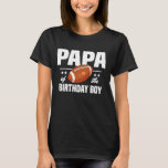 Papa of The Birthday Boy Football Party Outfit T-Shirt<br><div class="desc">Papa of The Birthday Boy Football Party Outfit</div>