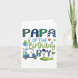 Papa Of The Birthday Boy Hole In One Golf Sport Card