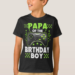 Papa of the Birthday Boy Matching Video Game Birth T-Shirt