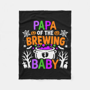 Papa Of The Brewing Baby Halloween Costume  Fleece Blanket