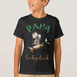 Papa of the lucky birthday duck hunting 1st T-Shirt