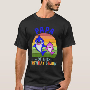 Papa Of The Shark Birthday Costume Matching Family T-Shirt