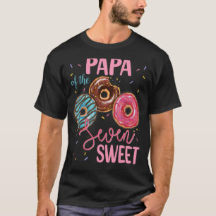 Papa Of The Sweet Seven 7th Doughnut Birthday Part T-Shirt