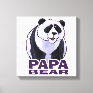 Papa Panda Bear Canvas Print