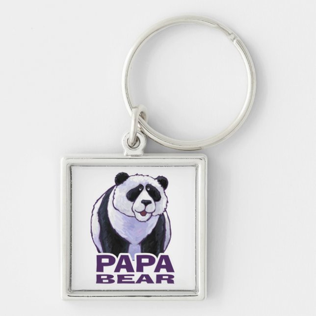 Papa Panda Bear Keychain (Front)